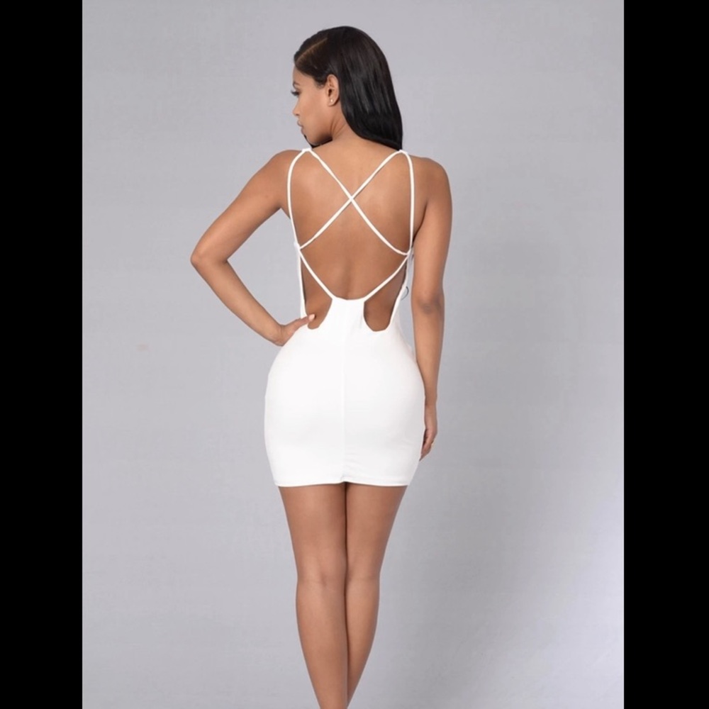 Kathleen Ivory White mini dress